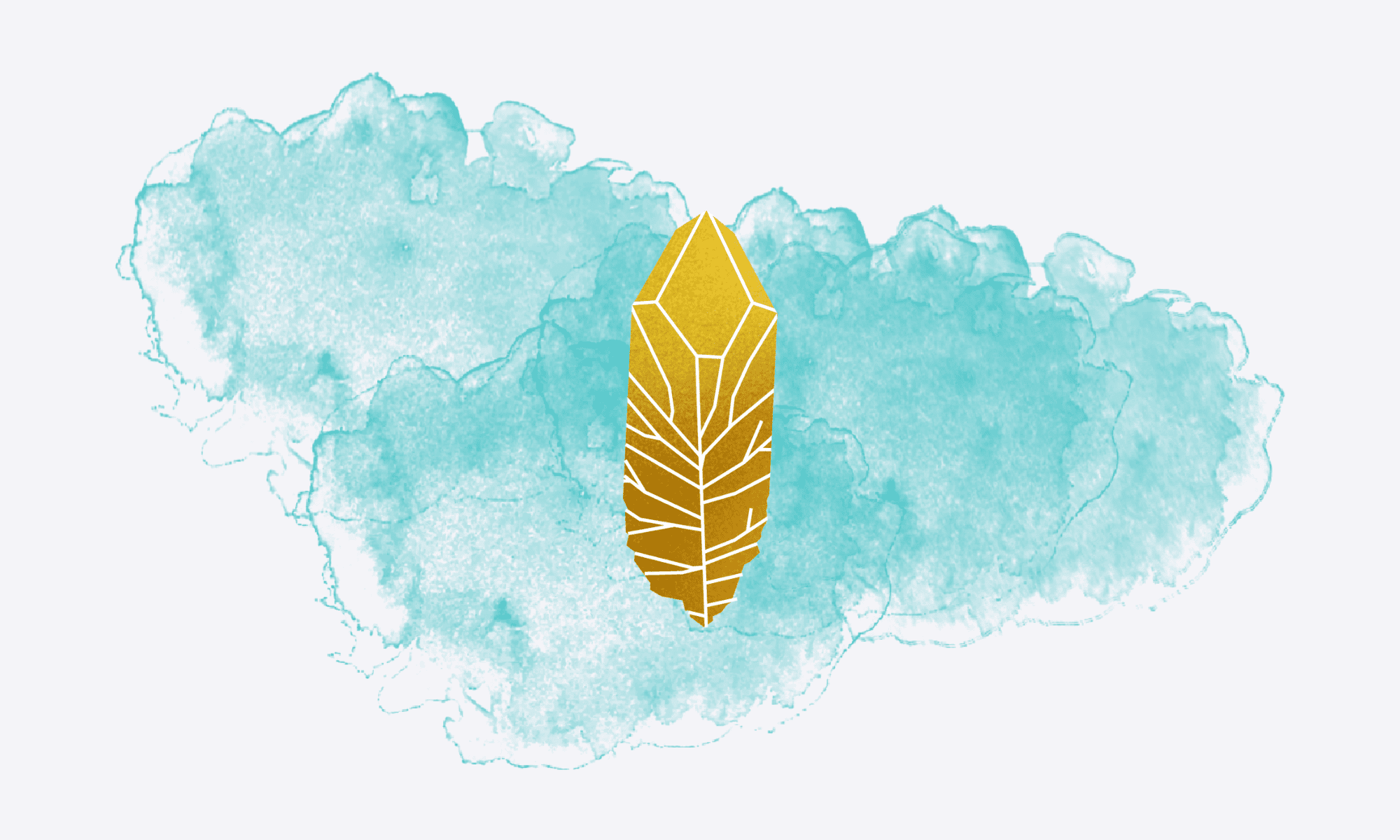 Liberate Your True Self feather logo on blue cloud