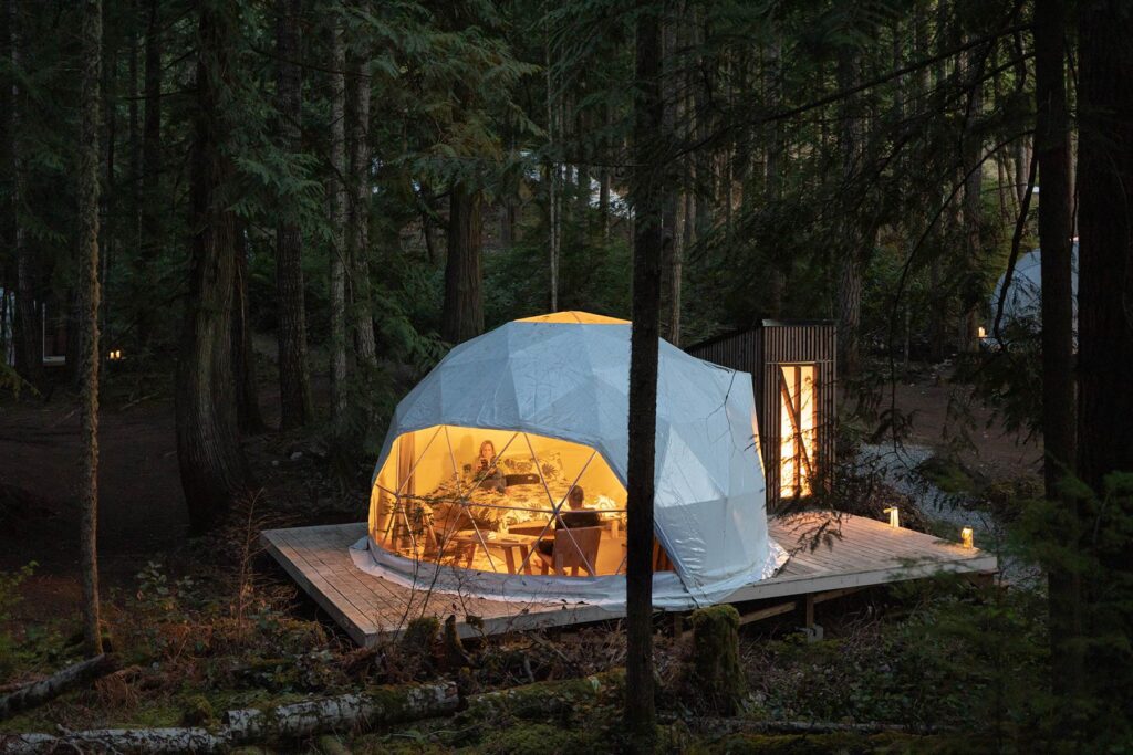 Stay Wilder glamping dome in the forest