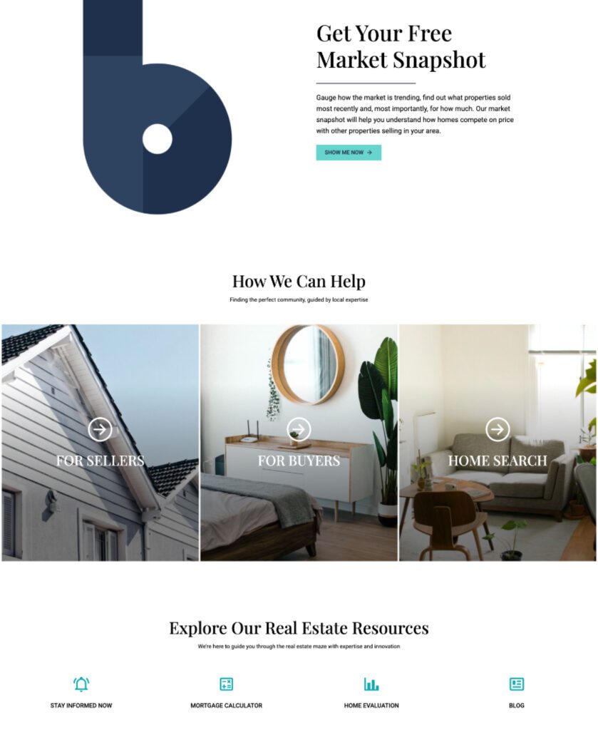 Image of Balance Real Estate Group's homepage
